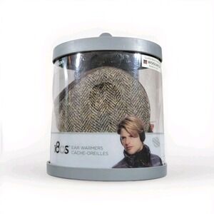 180s Ear Warmers Behind the Head Woolrich Herringbone Tweed Wool Mens New Preppy